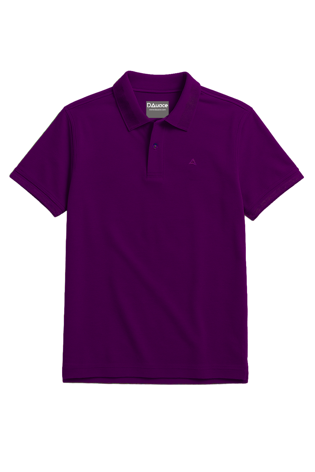 AMETHYST PURPLE SOLID TEXTURED KNIT POLO SHIRT