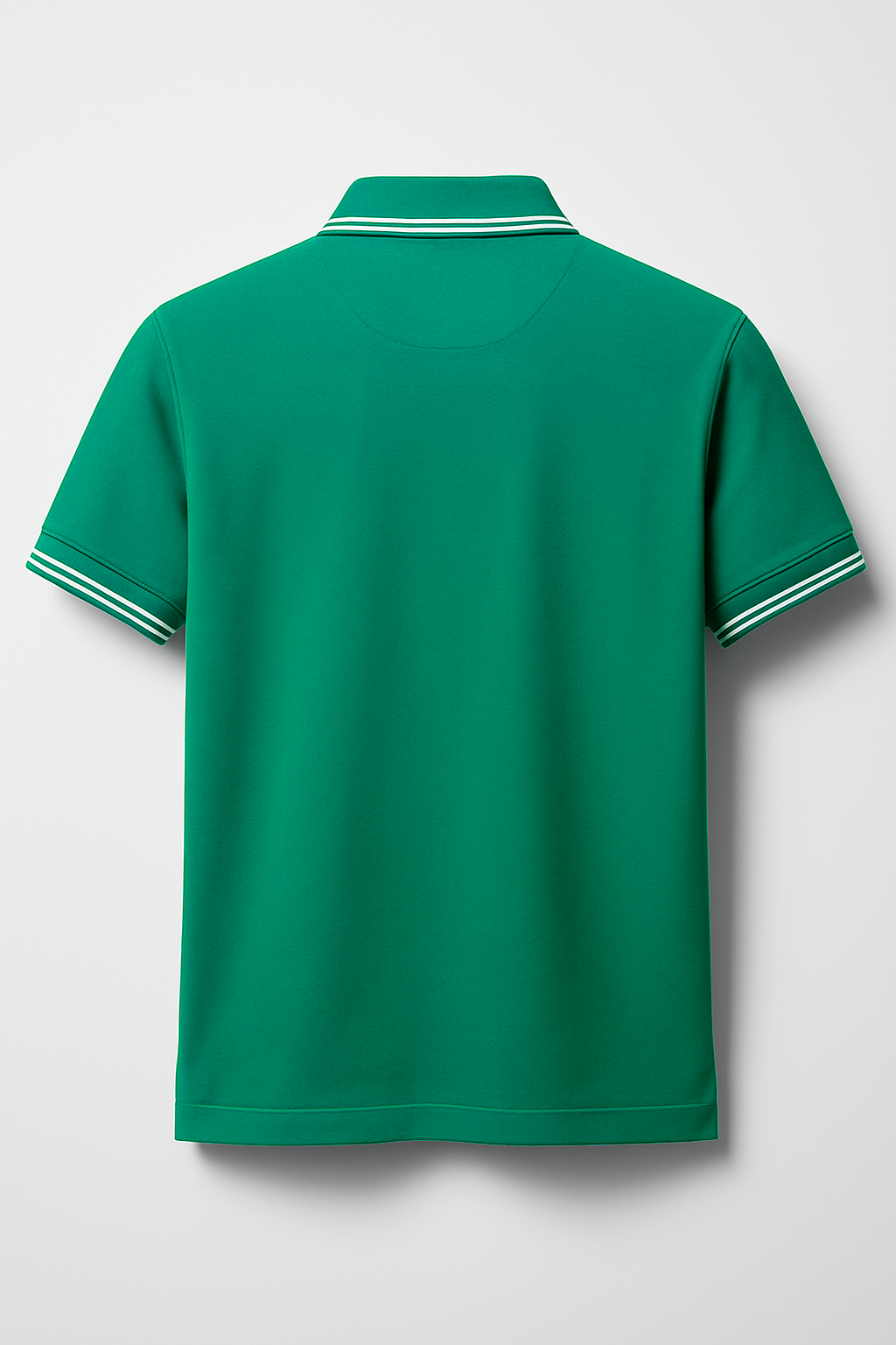 EMERALD GREEN SOLID COTTON KNIT POLO SHIRT