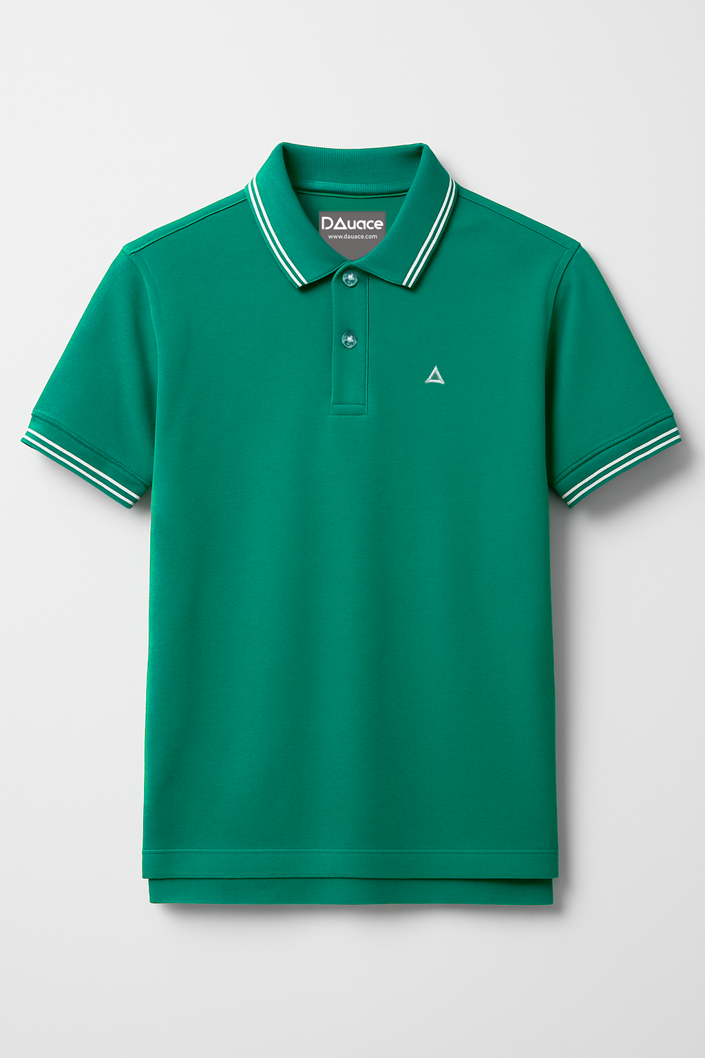 EMERALD GREEN SOLID COTTON KNIT POLO SHIRT