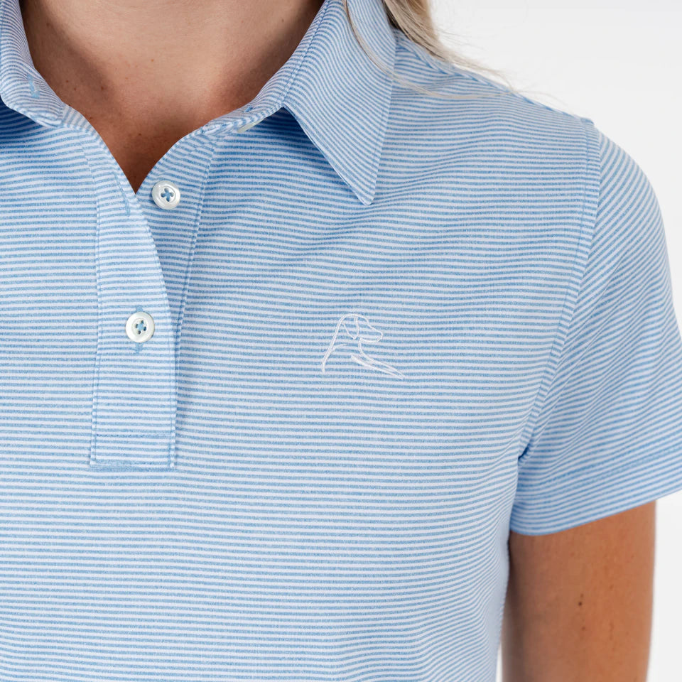 Whaler Heather Stripe Performance Polo